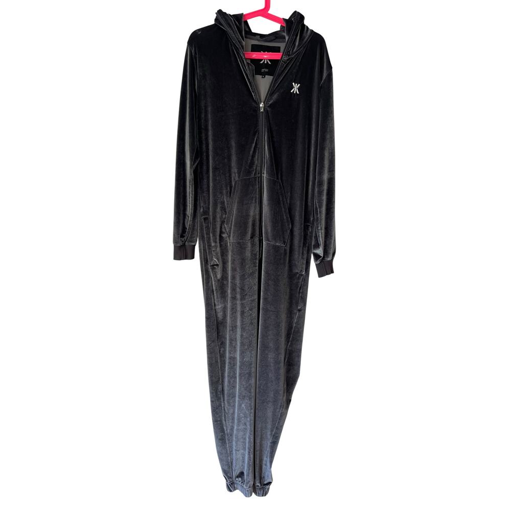 Onepiece Original Velvet Jumpsuit Grey Silver Loungewear Outfit Size S